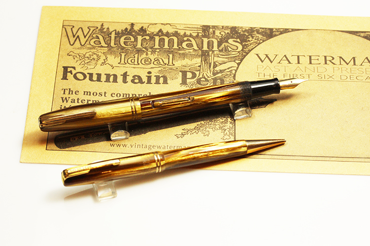 Waterman Pen And Pencil Set Gft Clip And Trim Made In Canada N1048