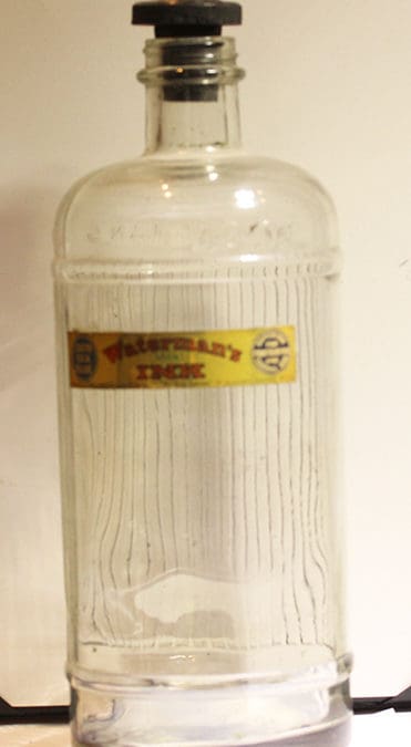 Waterman Giant English Deco Ink Bottle 40oz Size 258 x  46.30mm Diameter v1554