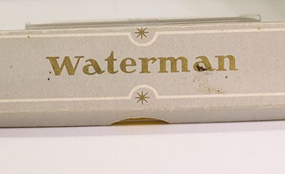 A box with the word waterman on it.